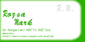 rozsa mark business card